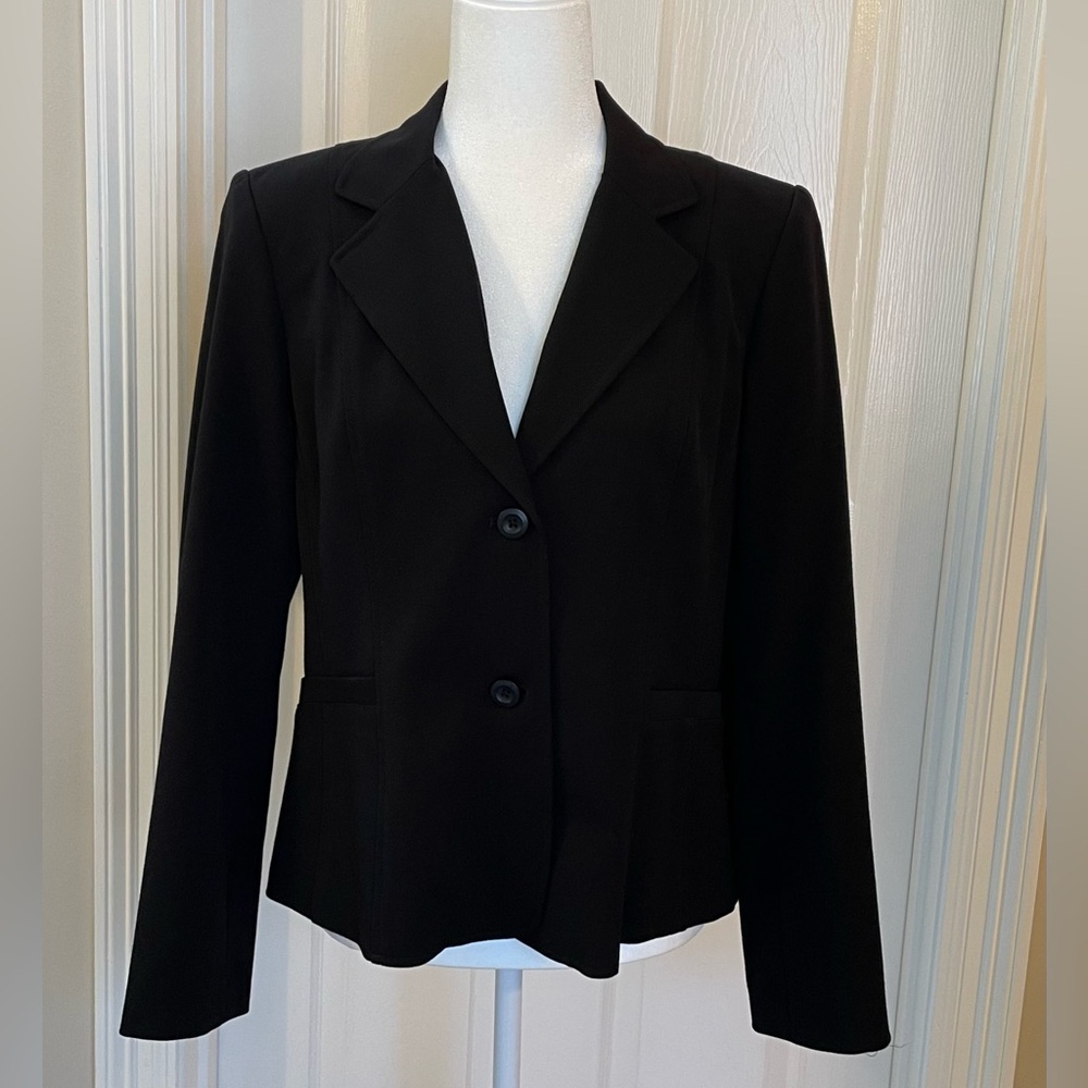 NWOT - Rafaella black 2-button blazer with front pockets.